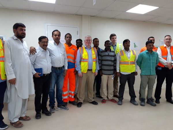 Visit to Lusail Stadium construction site and the labour accommodation