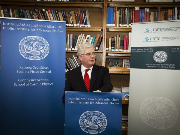 Opening by the Tánaiste of Ireland's National Data Centre for the Comprehensive Nuclear Test-Ban Treaty Organisation 22 June 2012, Dublin Institute for Advanced Studies