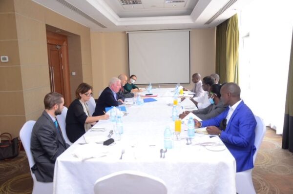 Speaking with environmental activists in Kampala, Uganda.